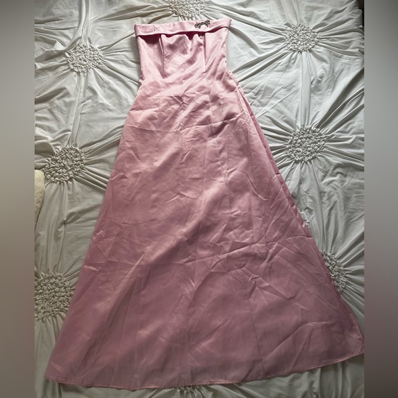 Simple and Elegant Pink Maxi Cocktail Dress - Picture 1 of 5